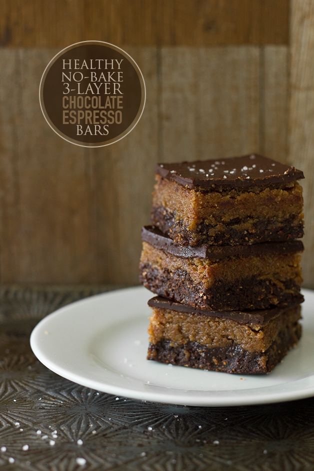 Easy 3-Layer Vegan Espresso Caramel Bars