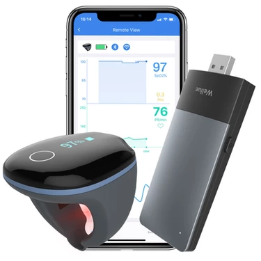 The Viatom O2Ring wearable medical-grade pulse oximeter.