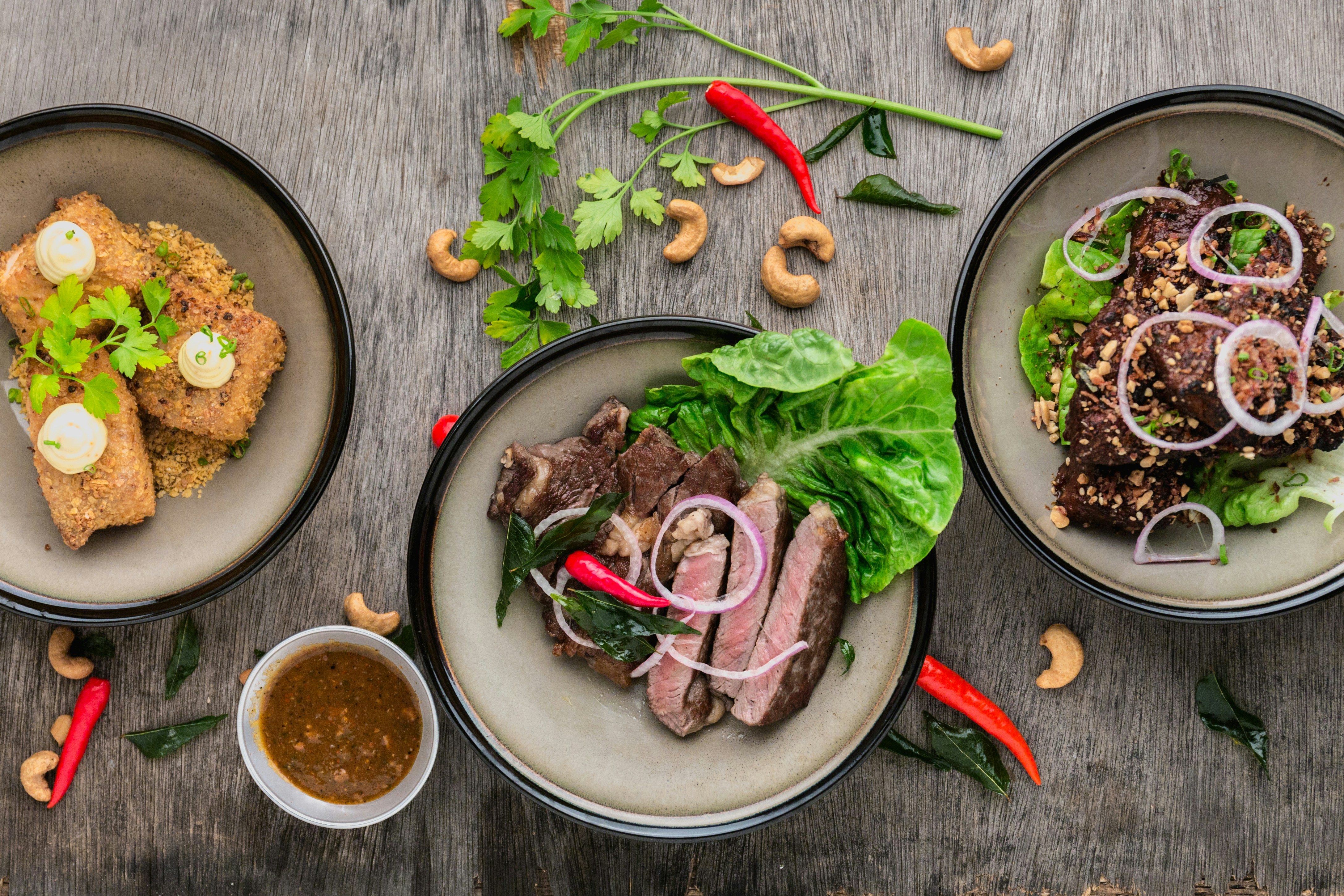 Close-up of gourmet organic ingredients used for high-end healthy cooking.