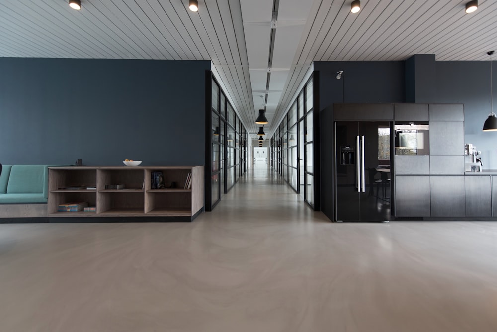 A minimalist and modern office resting room designed for employee recovery.