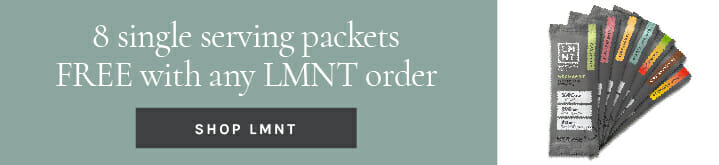 Promotional image for LMNT showing a free gift with purchase offer.