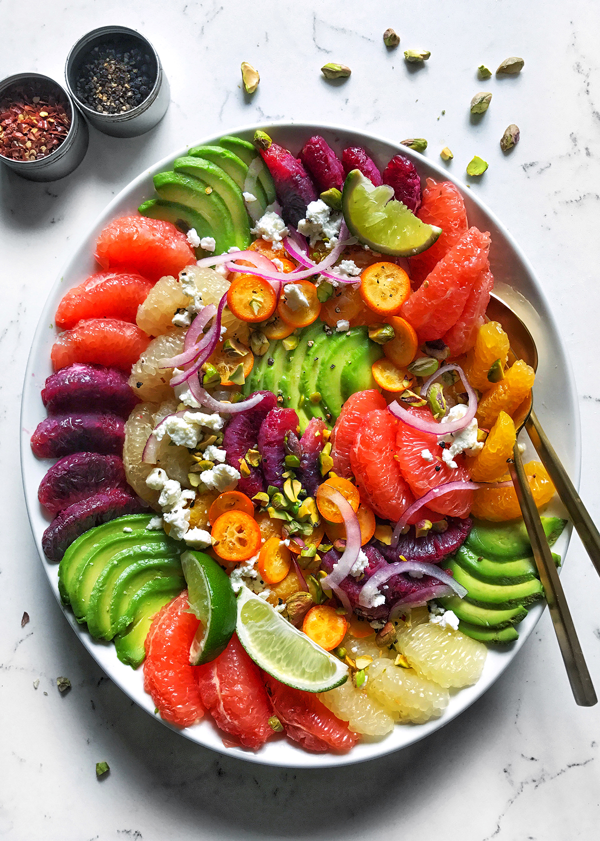 Fresh Citrus Avocado Salad with Pistachio Dukkah
