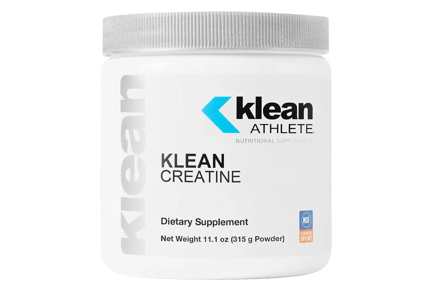A container of Klean Athlete Klean Creatine showing the NSF Certified for Sport logo.