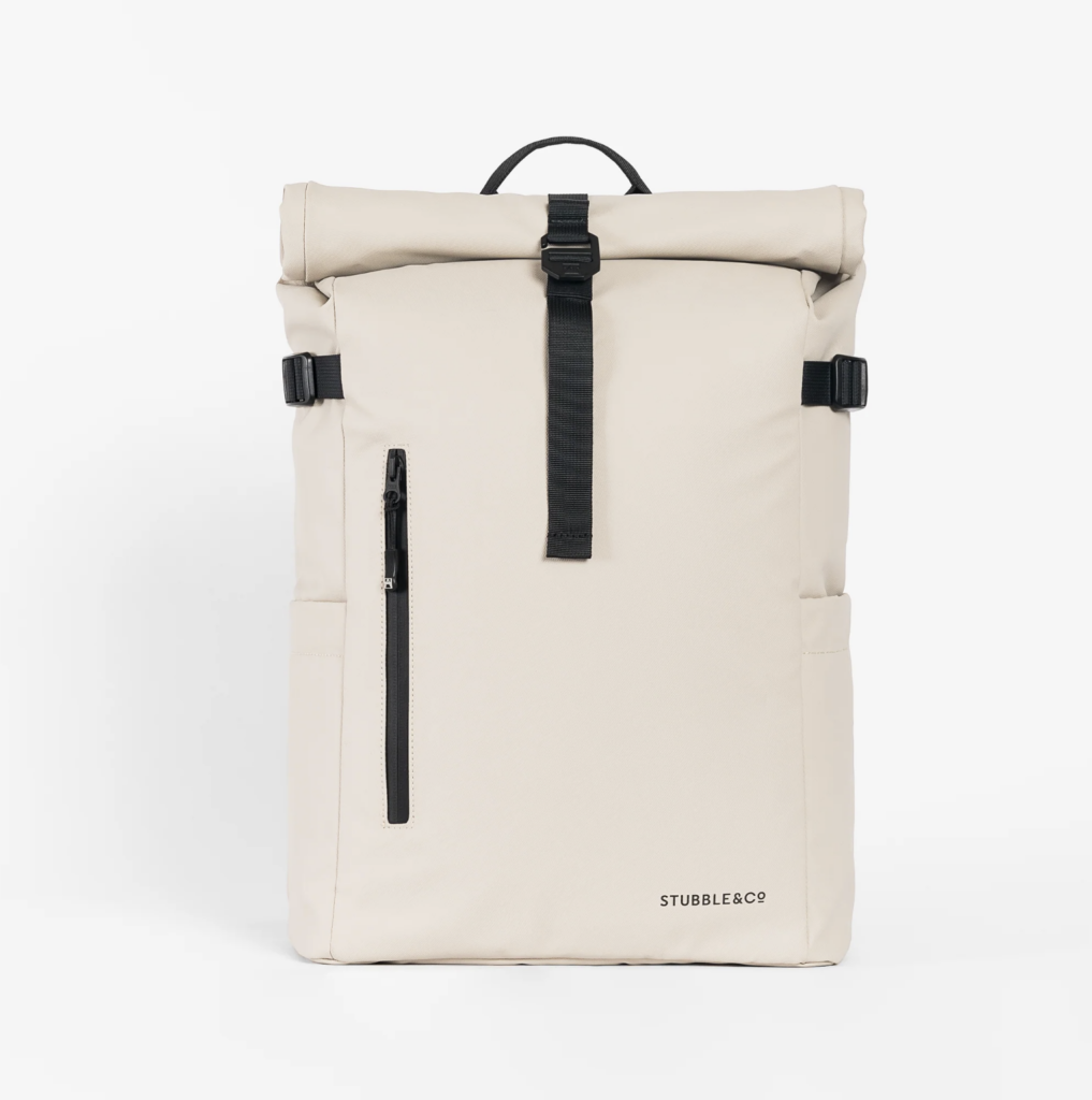 A modern roll-top rucksack suitable for weighted walking.
