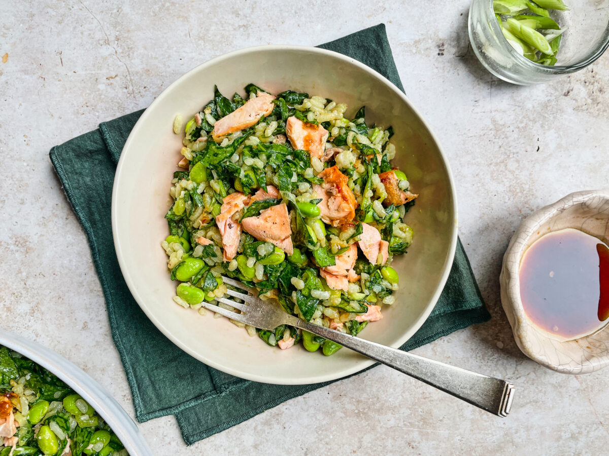 25-Minute Sweet Chilli Salmon Rice Salad Recipe